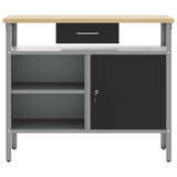 Work Bench with Drawer Black and Grey 100 x 55 x 85 cm 4103458