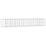 Outdoor Dog Kennel Galvanised Steel 24.2 m 3082290