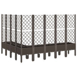 Garden Planter with Trellis Brown 200x160x142 cm PP 367945