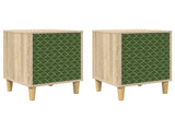 Bedside Cabinet GELEEN 2 pcs Sonoma Oak 36 x 33 x 50 cm 8007194