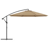 Cantilever Garden Parasol with Aluminium Pole 350 cm Taupe 44506