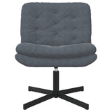 Swivel Relaxing Chair Dark Grey 63 x 75 x 76 cm Velvet 42007361
