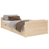 Bed Frame without Mattress Solid Wood Pine 90x200 cm 322159