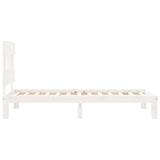 Bed Frame without Mattress White 90x200 cm Solid Wood Pine 3193582