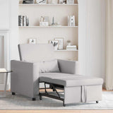 Pull out Sofa Bed Single Cloud grey 90 x 165 x 87 cm Fabric 42002694