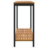 Outdoor Table with Storage Natural and Black 110 x 35 x 75 cm 4010607