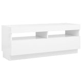 ZNTS TV Cabinet with LED Lights White 100x35x40 cm 804454