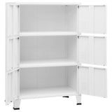 Storage Chest White Metal Medium Storage Chest Rectangular 339629