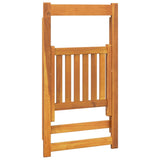 Garden Chair Set of 4 Natural Wood Solid Acacia Wood Standard 319189