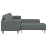 Living Room Couch 3 pcs Dark Grey Polyester 3335113