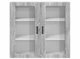 Wall Glass Cabinet LUCCA Grey Sonoma 80 x 31 x 100 cm 885161