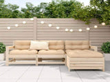 Garden Sofa Set Natural wood Solid pine wood Large Modular 3250800