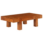 ZNTS Coffee Table Solid Acacia Wood Honey Finish 100x50x30 cm 245655
