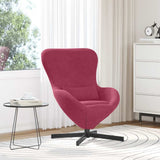 Egg Chair Wine Red 63 x 73 x 90 cm Velvet 42002761