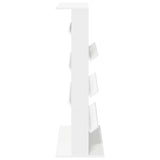 Magazine Rack with Shelf White 70 x 41 x 126 cm Engineered Wood 899527