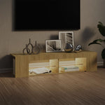 TV Cabinet with LED Lights Sonoma Oak 135x39x30 cm 804232