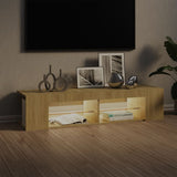 TV Cabinet with LED Lights Sonoma Oak 135x39x30 cm 804232
