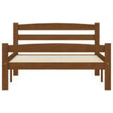 Bed Frame Honey brown Solid pinewood, plywood Single Bed Frame 322076