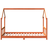 Kids Bed Frame Wax Brown 90x190 cm Solid Wood Pine 847137
