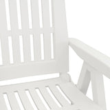 Garden Reclining Chair Set of 2 White Polypropylene Medium 364710