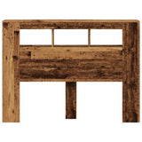 LED Headboard Old Wood 140x18.5x103.5 cm Engineered Wood 857686