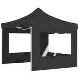 ZNTS Professional Folding Party Tent with Walls Aluminium 2x2 m Anthracite 48932