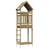 Outdoor Play Tower Natural Solid Impregnated Pinewood 826531