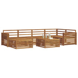 Outdoor Sofa Set 7 pcs Natural Solid Acacia Wood 3373784