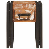 End Table with Drawer 30 x 30 x 40 cm Solid Reclaim Wood 4016716