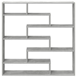 ZNTS Wall Cube Shelf 7 Compartments Concrete Grey Engineered Wood 860025