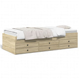 Daybed with Drawers without Mattress Sonoma Oak 75x190 cm Small Single 3280890