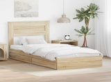 Storage Bed with Drawer Sonoma Oak 90 x 190 cm Engineered Wood 3409939