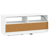 LED TV Cabinet White Engineered Wood 897425