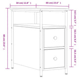 Bedside Cabinet Sonoma Oak 30x60x60 cm Engineered Wood 826065