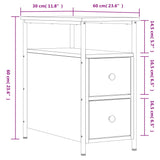 ZNTS Bedside Cabinet Sonoma Oak 30x60x60 cm Engineered Wood 826065