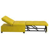 Sofa Bed Yellow 194 x 67 x 82 cm Velvet 42008601