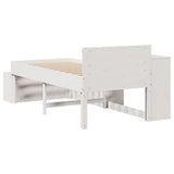 Bed Frame without Mattress White 90x200 cm Solid Wood Pine 3309747