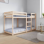 ZNTS Bunk Bed without Mattress 75x190 cm Small Single Solid Wood Pine 821659