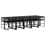 Garden Dining Set Black 3295036