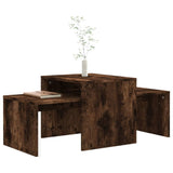 Coffee Table Set Smoked Oak 100x48x40 cm Engineered Wood 815546