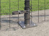 Fence Post 7 pcs Grey Steel 42004302