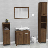 Bathroom Furniture Set Brown Oak Engineered Wood 815530