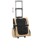Pet Trolley 3-in-1 Design Sand 48x32x cm Oxford Fabric 42007370