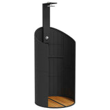 Outdoor Shower Black 100x100x241.5 cm Poly Rattan and Acacia Wood 368212