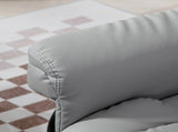 360&deg Swivel Recliner Chair with Footstool, PU Leather Manual Recliner Armchair with Solid Wood T3398P343500