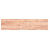 ZNTS Wall Shelf Light Brown 220x50x cm Treated Solid Wood Oak 363737