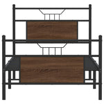 Bed Frame without Mattress Brown Oak 90x200 cm Engineered Wood 4106852