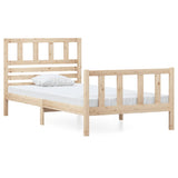 3101138 Bed Frame without Mattress Solid Wood 90x200 cm