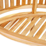 Garden Bench Natural Teak Solid Teak Wood Large Durable 310495