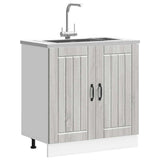 Sink Base Cabinet Lucca Grey Sonoma Engineered Wood 853693